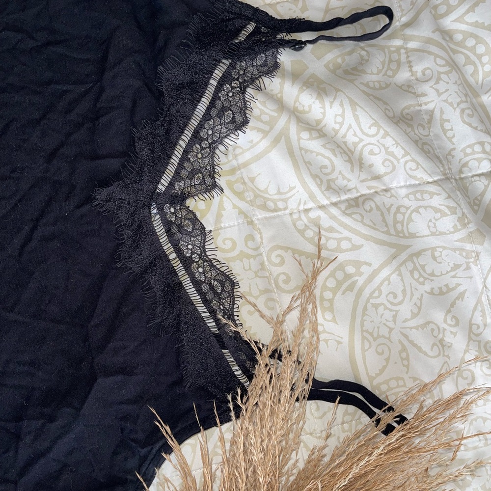 Black Camisole with lace trim